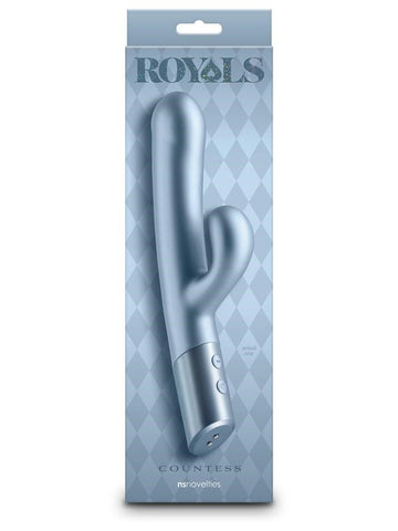 NS Novelties Royals Countess Rechargeable Rabbit Vibrator Metallic Seafoam - Rabbit Vibrators