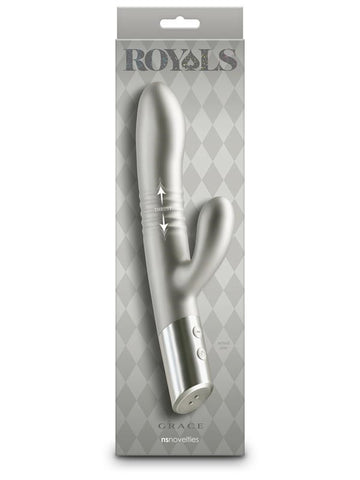 NS Novelties Royals Grace Rechargeable Rabbit Vibrator Metallic Champagne - Rabbit Vibrators