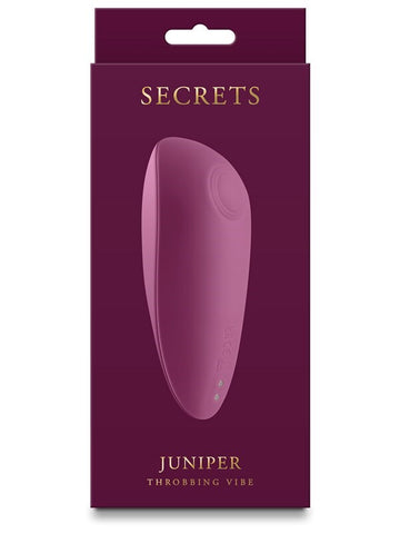 NS Novelties Secrets Juniper Throbbing Vibrator Ruby Compact Rechargeable - Personal Massagers