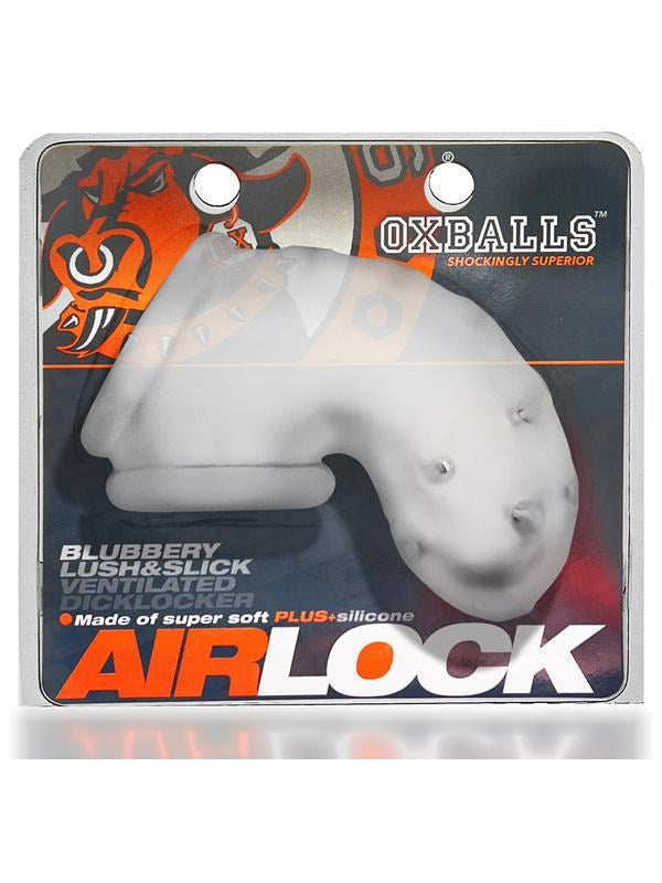 Oxballs Airlock Air Lite Vented Chastity Clear Ice Advanced Ventilation - - Male Chastity