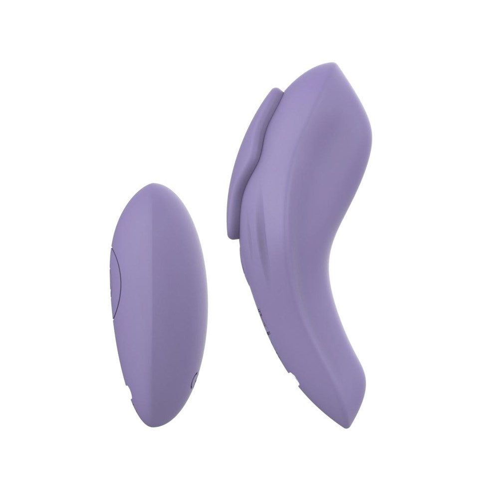 Playful Admirer Pleasures Rechargeable Panty Vibrator with Remote Lilac - - Mini & Slim Vibrators