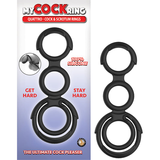 MY COCKRING Quattro Cock and Scrotum Ring - - Stretchy Cock Rings