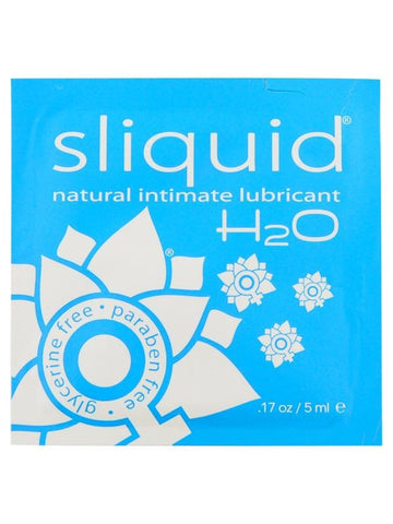 Sliquid Naturals H2O Pillow Water Based Intimate Lubricant .17 Oz Travel Size - Water Based Lubes