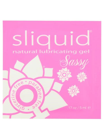 Sliquid Naturals Sassy Pillows Water Based Intimate Lubricant .17 Oz Thick Gel - Water Based Lubes