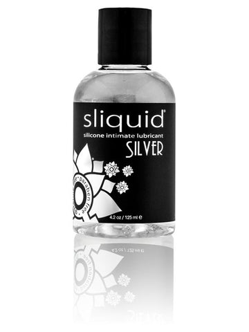 Sliquid Naturals Silver Premium Silicone Lubricant 4.2 Oz Long Lasting - Anal Lubes