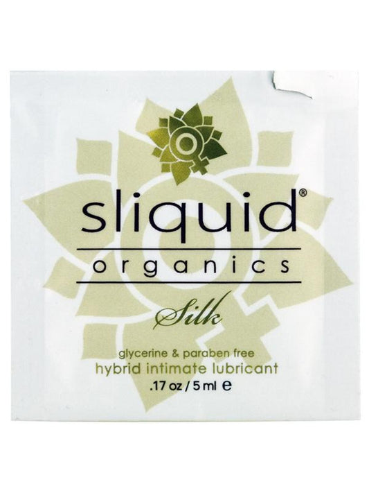 Sliquid Organics Silk Pillows Water Based Intimate Lubricant .17 Oz Hybrid - - Water Based Lubes