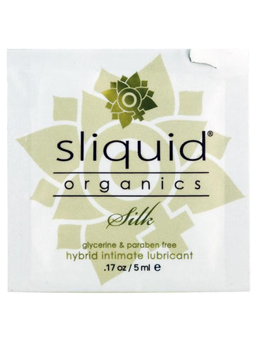 Sliquid Organics Silk Pillows Water Based Intimate Lubricant .17 Oz Hybrid - Water Based Lubes
