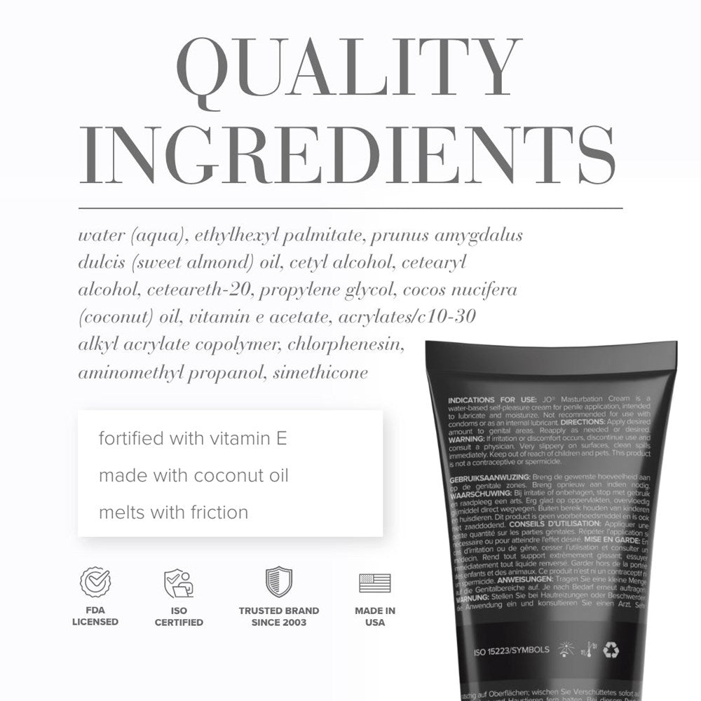 System Jo Masturbation Cream Fragrance Free Body 120ml Enhanced Lubrication - - Bath and Intimate Fragrances