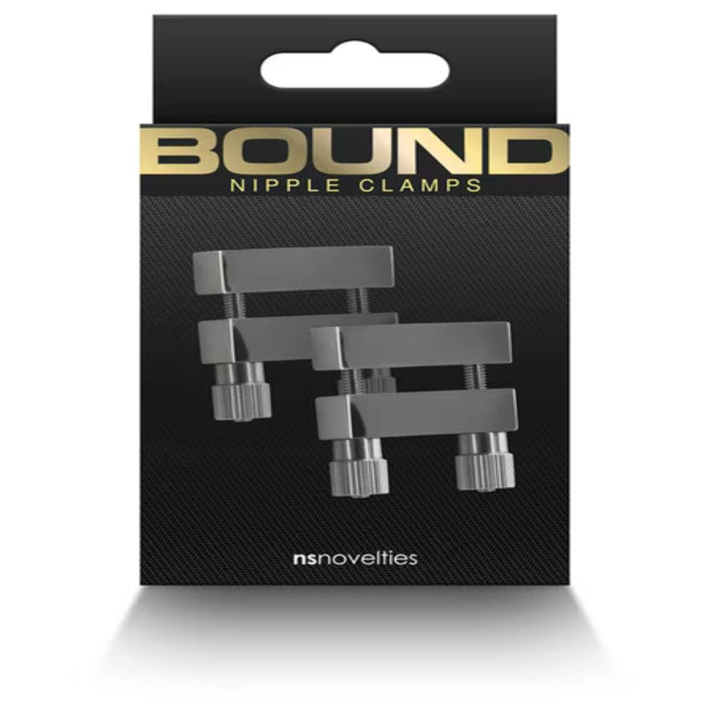 NS Novelties Bound Adjustable Nipple Clamps V1 Premium Stainless Steel - - Nipple and Clit Clamps