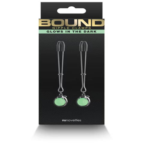 NS Novelties Bound Nipple Clamps G1 with Adjustable Pressure Control - Nipple and Clit Clamps