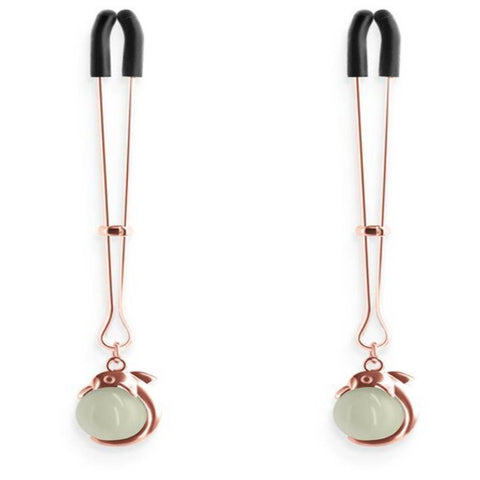 NS Novelties Bound Nipple Clamps G1 with Adjustable Pressure Control - Nipple and Clit Clamps