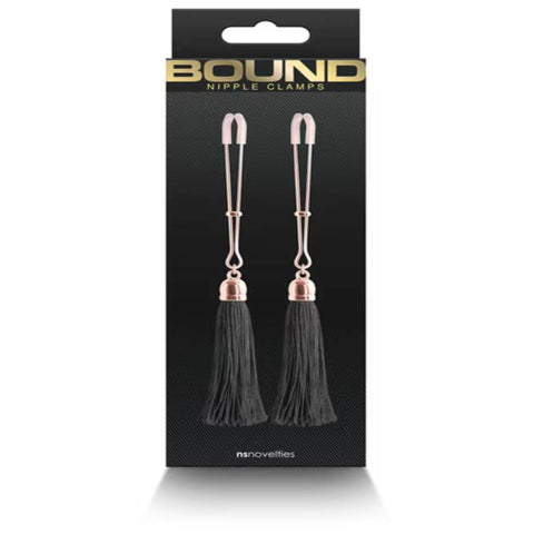 NS Novelties Bound Nipple Clamps T1 with Adjustable Pressure Control - Nipple and Clit Clamps