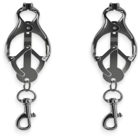 NS Novelties Bound Sexy Nipple Clamps C3 Premium Metal with Silicone Tips - Nipple and Clit Clamps
