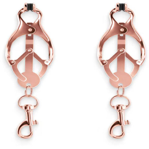 NS Novelties Bound Sexy Nipple Clamps C3 Premium Metal with Silicone Tips - Nipple and Clit Clamps