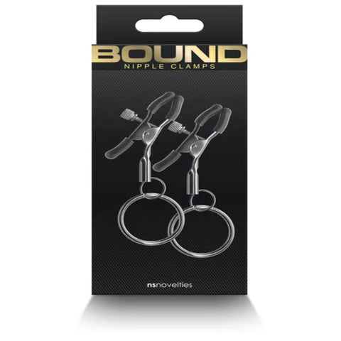 NS Novelties Bound Womens Nipple Clamps C2 with Adjustable Pressure - Nipple and Clit Clamps