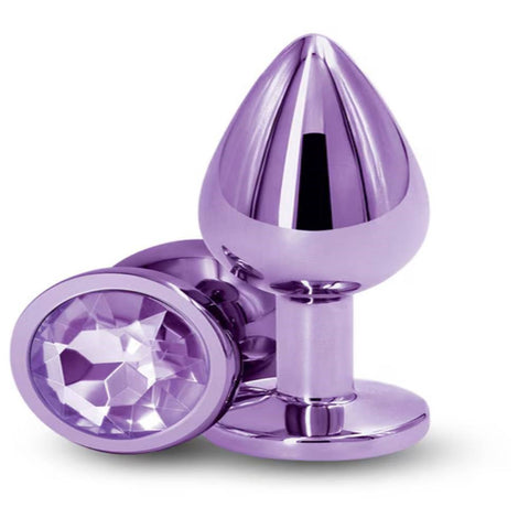 NS Novelties Rear Assets Medium Anal Plug Chrome Aluminum Body Safe - Butt Plugs