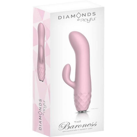 Evolved Playful Diamonds The Baroness Rechargeable Rabbit Vibrator Dual Motor - Rabbit Vibrators