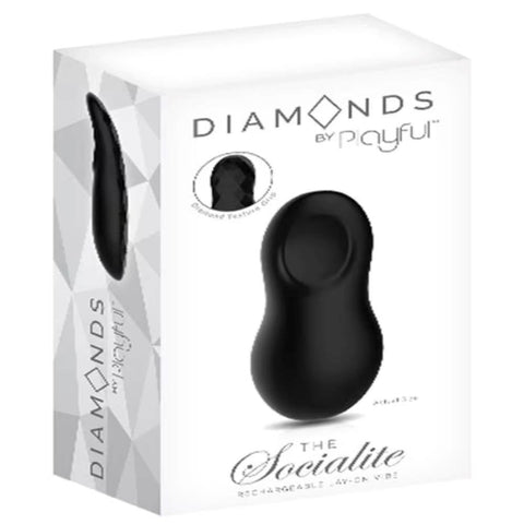 Evolved Playful Diamonds The Socialite Rechargeable Lay On Vibrator - Personal Massagers