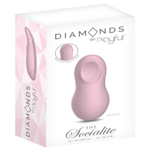 Evolved Playful Diamonds The Socialite Rechargeable Lay On Vibrator - Personal Massagers