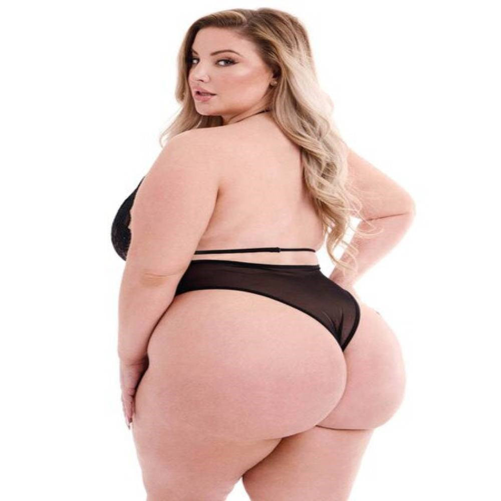 Baci Lingerie Sexy Eco Lace Womens Teddy Black Eco Friendly Seductive - - Teddies and Bodysuits