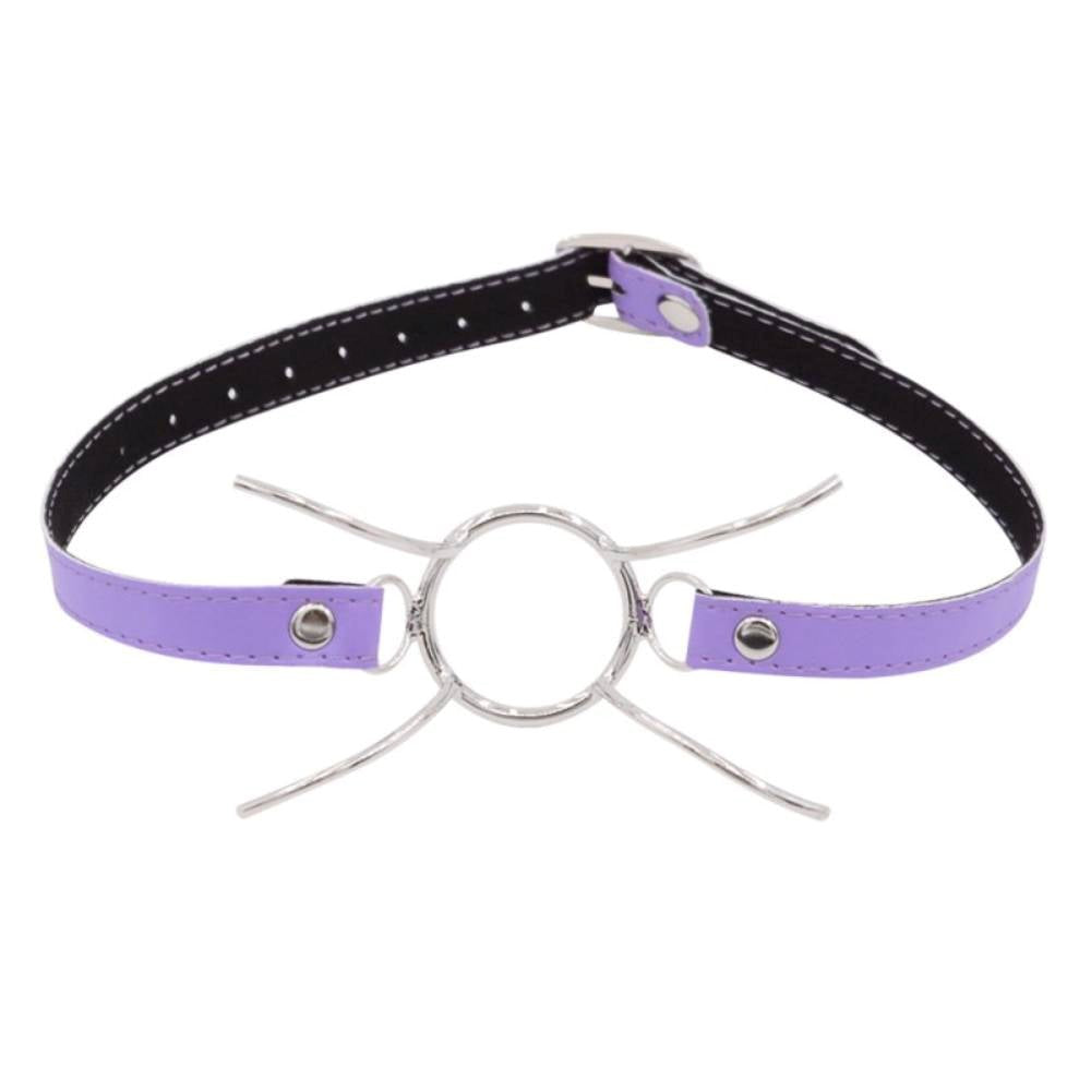 BDStyle Deluxe Spider Bondage Gag with Pin Buckle and Gold Metalwork - Bondage Gags and Bits