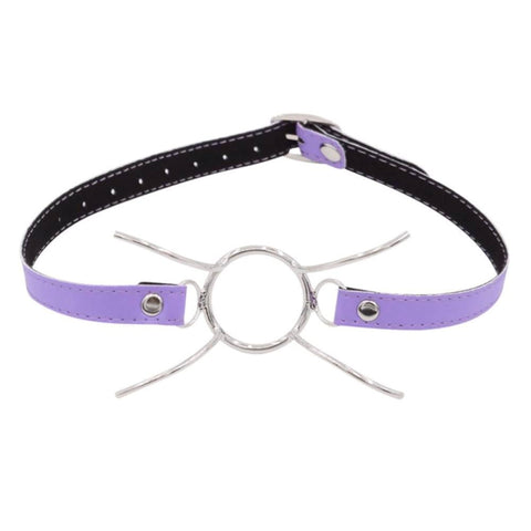 BDStyle Deluxe Spider Bondage Gag with Pin Buckle and Gold Metalwork - Bondage Gags and Bits