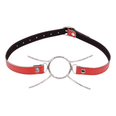 BDStyle Deluxe Spider Bondage Gag with Pin Buckle and Gold Metalwork - Bondage Gags and Bits