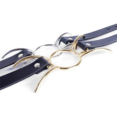 BDStyle Open Mouth BDSM Play Lockable Spider Gag with Security Lock - Bondage Gags and Bits