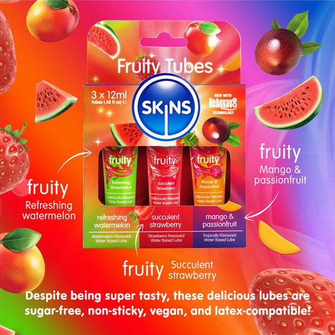 Creative Conceptions Skins Fruity Tubes Water Based Lubes Flavored Intimate - Water Based Lubes