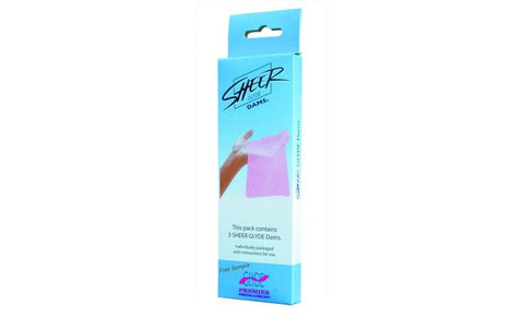 Glyde Oral Sheer Dental Dam Pink Strawberry 3 Piece - Condoms