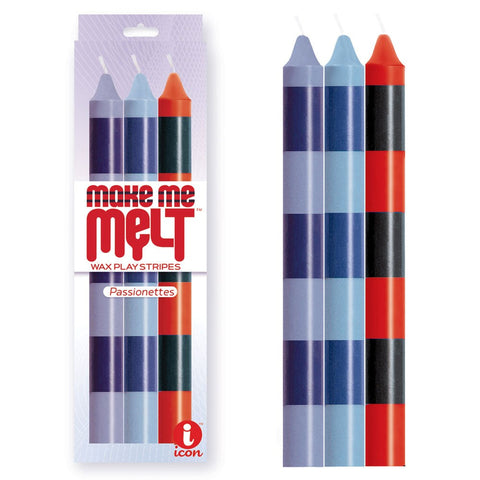 Icon Brands The 9s Make Me Melt Drip Candles 3 Pack Passionettes Wax Play - Bath and Intimate Fragrances