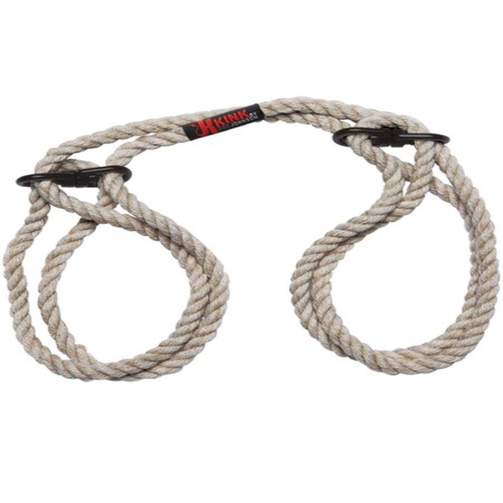 Doc Johnson Kink Merci Bind and Tie 6mm Hemp BDSM Play Wrist Ankle Cuffs - - Cuffs and Restraints