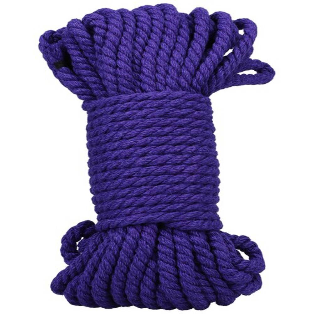 Doc Johnson Kink Merci Bind and Tie 6mm Hemp Bondage Play Rope 50 Feet Premium Hemp - - Cuffs and Restraints