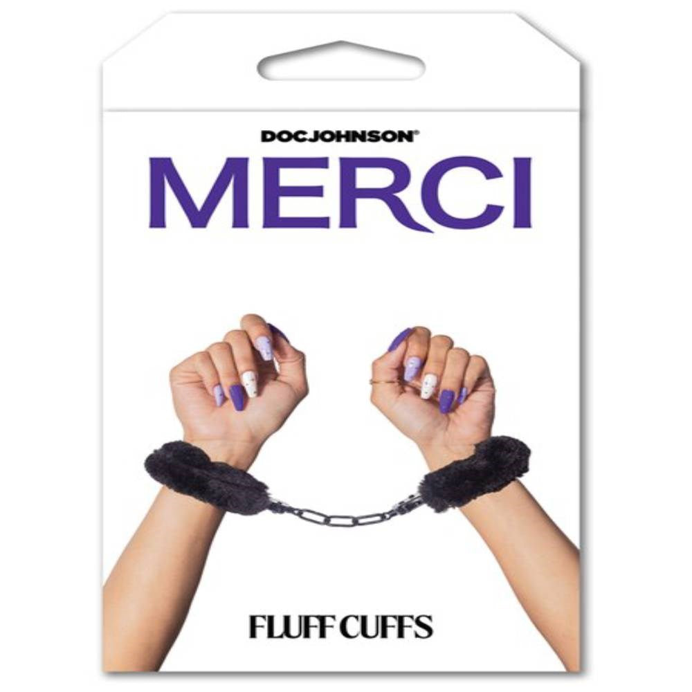 Doc Johnson Kink Merci Fluff BDSM Play Cuffs with Quick Release Keys - - Cuffs and Restraints