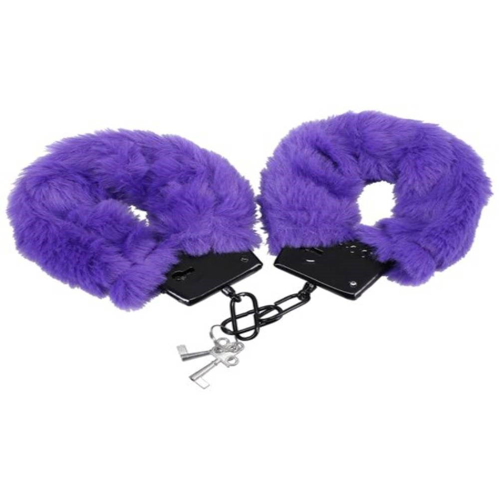 Doc Johnson Kink Merci Fluff BDSM Play Cuffs with Quick Release Keys - - Cuffs and Restraints