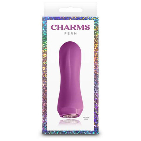 NS Novelties Charms Fern Rechargeable Clitoral Vibrator with LED Heart Control - G-Spot Vibrators
