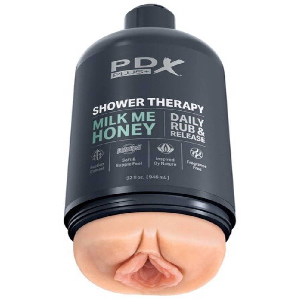 Pipedream Products PDX Plus Shower Therapy Milk Me Honey Male Masturbator - - Masturbators and Strokers