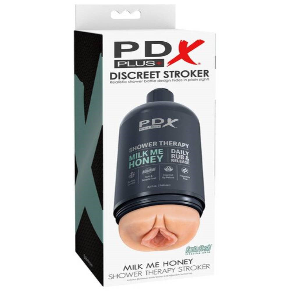 Pipedream Products PDX Plus Shower Therapy Milk Me Honey Male Masturbator - - Masturbators and Strokers