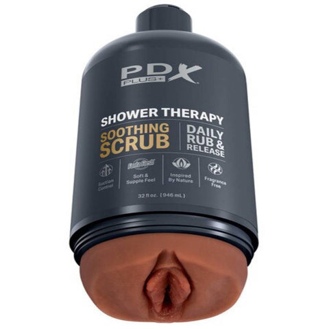 Pipedream Products PDX Plus Shower Therapy Soothing Scrub Mens Masturbator - Masturbators and Strokers