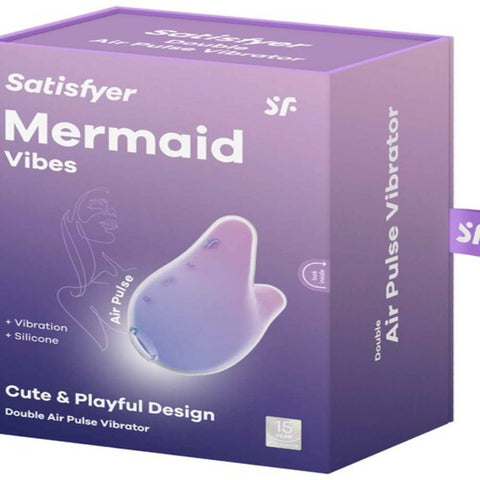 Satisfyer Mermaid USB Rechargeable Clitoral Vibrator with Dual Motors - Clit Ticklers and Pulsators
