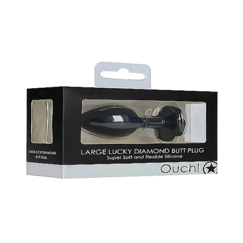 Shots Toys Large Lucky Diamond Gem Base Butt Plug 8 cm Premium Silicone - Butt Plugs