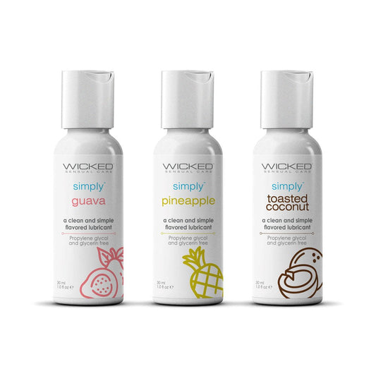 Wicked Sensual Care Wicked Simply Tropical Trio Flavoured Water Based Lubricants - - Water Based Lubes