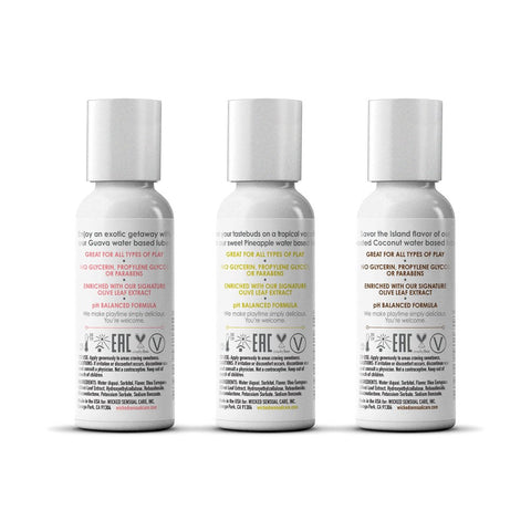 Wicked Sensual Care Wicked Simply Tropical Trio Flavoured Water Based Lubricants - Water Based Lubes