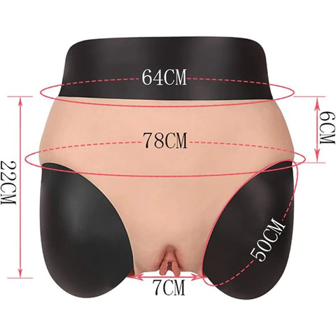BDStyle Fake Vagina Pants with Catheter Realistic Silicone Design - Realistic Butts And Vaginas