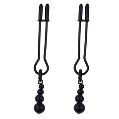 BDStyle Adorn Triple Bead Nipple Clamp Set - - Nipple and Clit Clamps