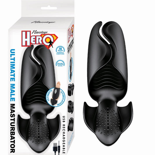 HERO Ultimate Male Masturbator - Black - - Masturbators and Strokers