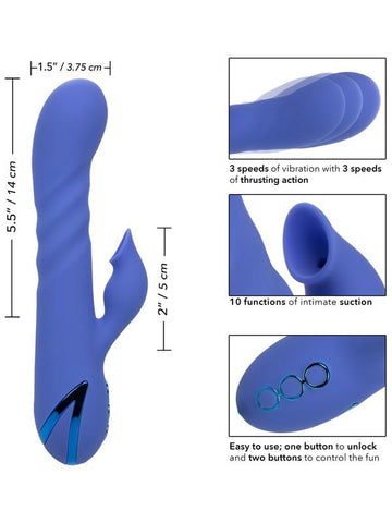 California Exotics California Dreaming LA Love Vibrator with Thrusting - Rabbit Vibrators