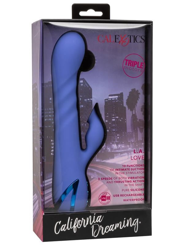 California Exotics California Dreaming LA Love Vibrator with Thrusting - Rabbit Vibrators