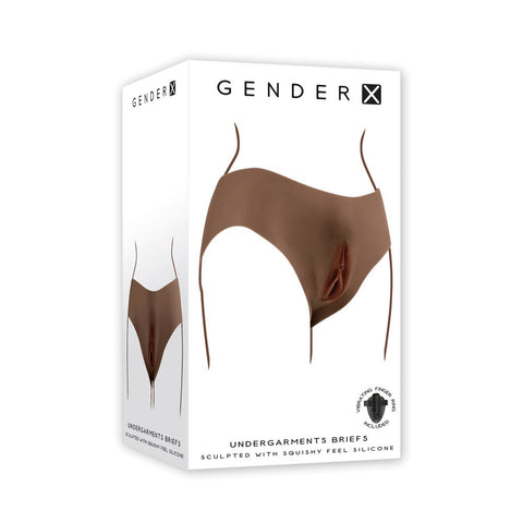 Evolved Gender X UNDERGARMENTS Wearable Vagina Briefs with Realistic Shaft - G-Strings, Panties and Shorts