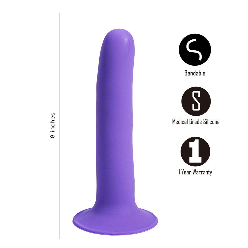 Maia Toys Maia MARIN 20.3 cm Flexible Silicone Dong Posable Design - - Realistic Dildos